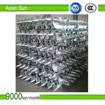 Q235 Steel Auger Pile for Solar Power System